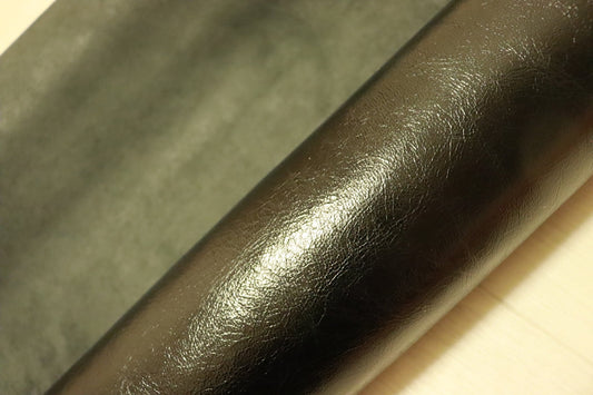 ds25円！[ブラック]SALE!国産 牛革 エンボス加工 やや訳あり・・ 260ds