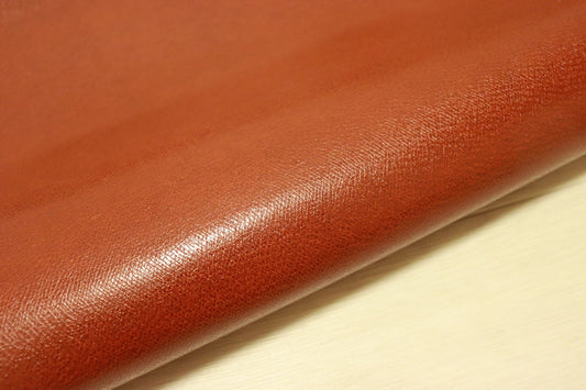 ds27円！[レッドブラウン]SALE！国産 豚革 ヌメ革 シボ型押し 102ds