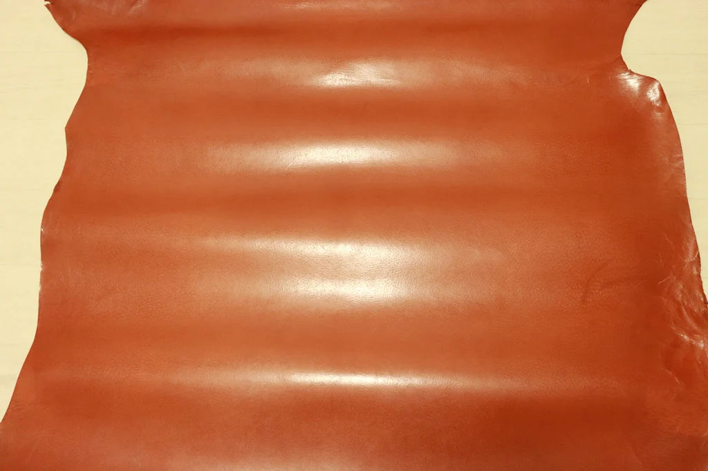 ds28円！[レッドブラウン]SALE!国産 豚革 ヌメ革 アニリン仕上げ アメ豚 112ds