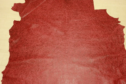 ds28円！[パープルピンク]SALE! 国産 豚革 クロム革 クラッキング加工 120ds