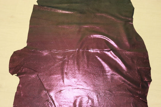 ds28円！[パープル]新入荷！国産 豚革 グラデーション ミラル 124ds