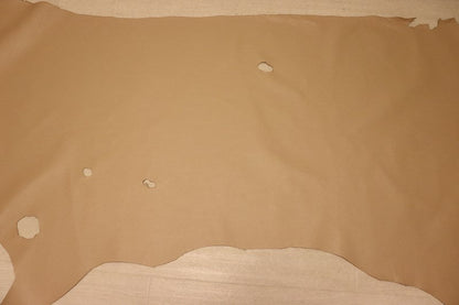 ds28円！[オークルベージュ]新入荷 国産 牛革 姫路レザー クロム革 シボ型押し やや訳あり 190ds