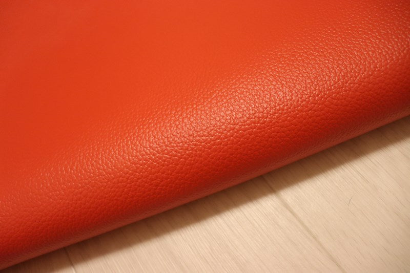 ds28円！[オレンジ]新入荷 国産 牛革 姫路レザー クロム革 シボ型押し 顔料仕上げ 230ds