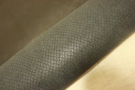 ds28円！[ネイビー]SALE! 国産 ヤギ革 クロム革 スネーク型押し 59ds