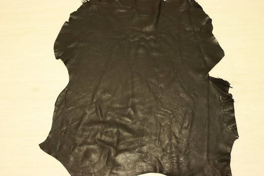 ds28円！[ブラック]SALE!インポートレザー ひつじ革 スムース加工 厚手 75ds
