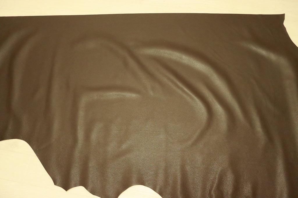 ds40円！[ダークブラウン]マストロット社 イタリアンレザー 牛革 クロム革 シュリンクシボ アドリア 237ds