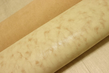 ds75円！[クリーム]ITALPEL イタリアンレザー 牛革 ヌメ革 ショルダー ムラ染 クラッキング加工 150ds